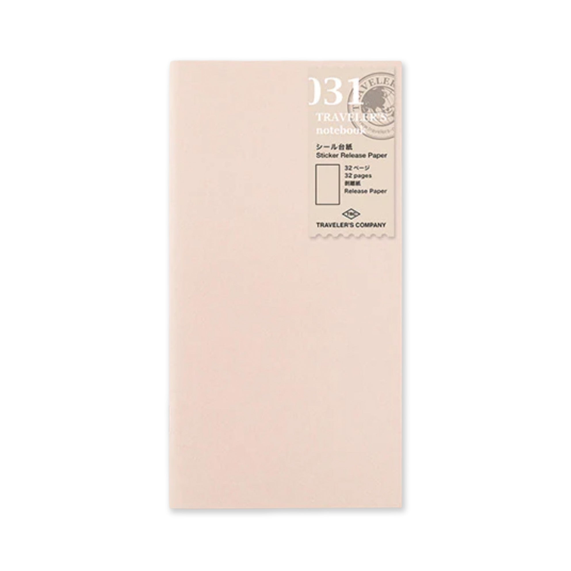Notebook Refill | Sticker Release Paper | Traveler's Company | 2 SIZE OPTIONS AVAILABLE - Kami Paper