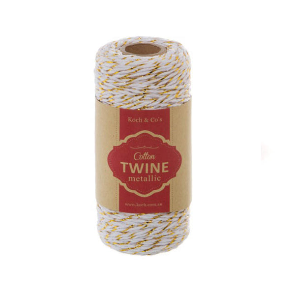 Baker's Twine | 2mm x 100 Metres | Metallic & White | 3 COLOUR OPTIONS AVAILABLE