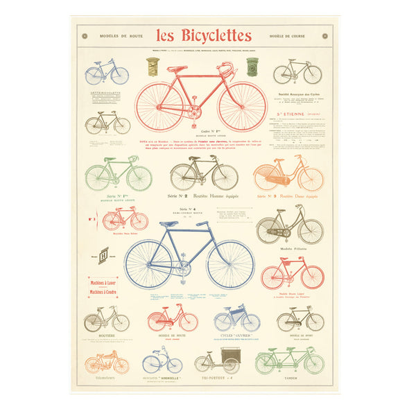 Vintage Poster | Les Bicyclettes | Cavallini & Co.