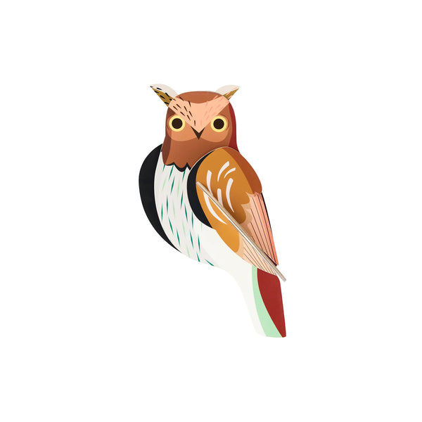 3D Cardboard Model Kit | Wall Art | B6 | Garden Birds | Tawny Owl | Studio Roof