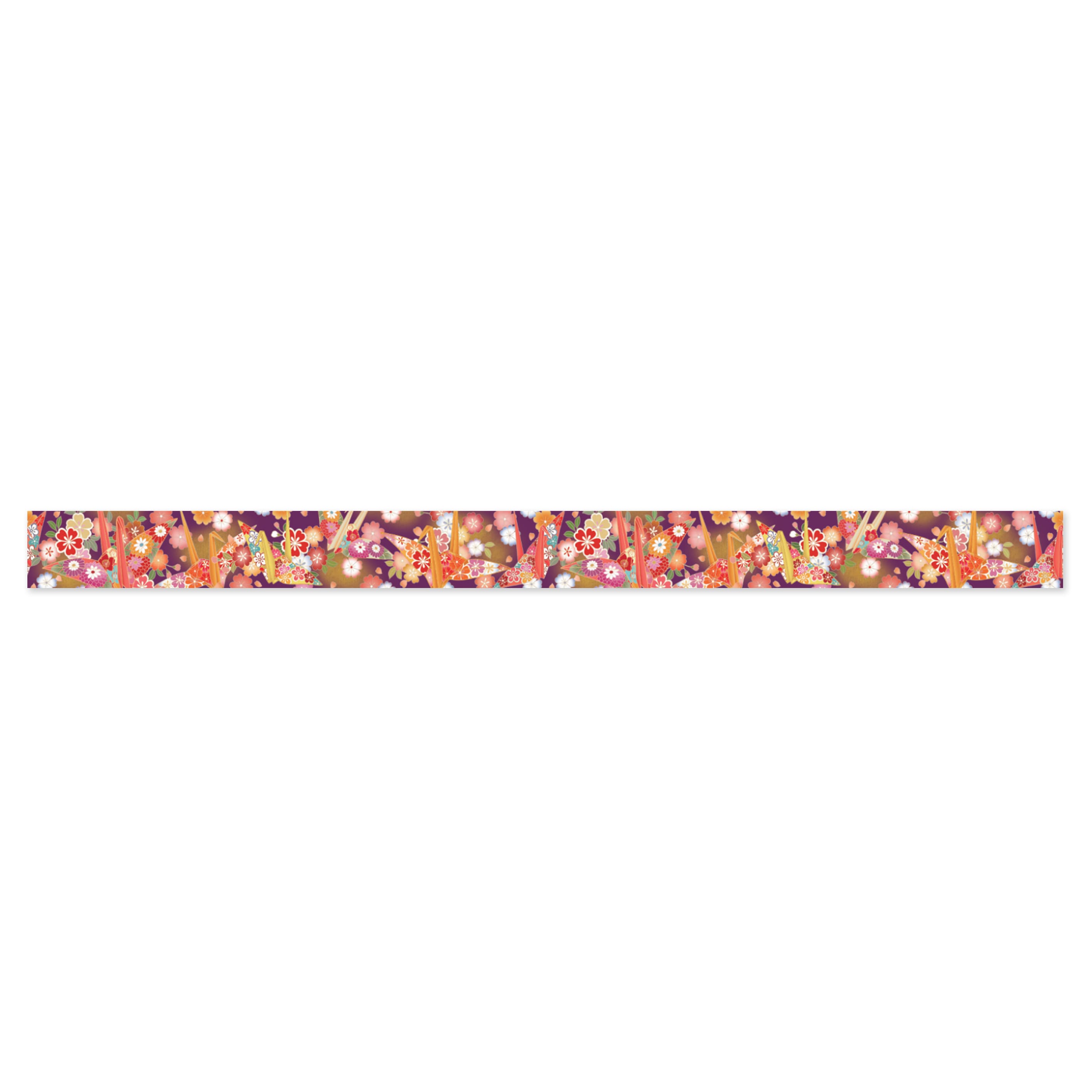 Washi Tape | Yuzen Pattern | Kimono Beauty Series | Hana | Auspicious Paper Crane | Kamiiso | 2 SIZE OPTIONS AVAILABLE