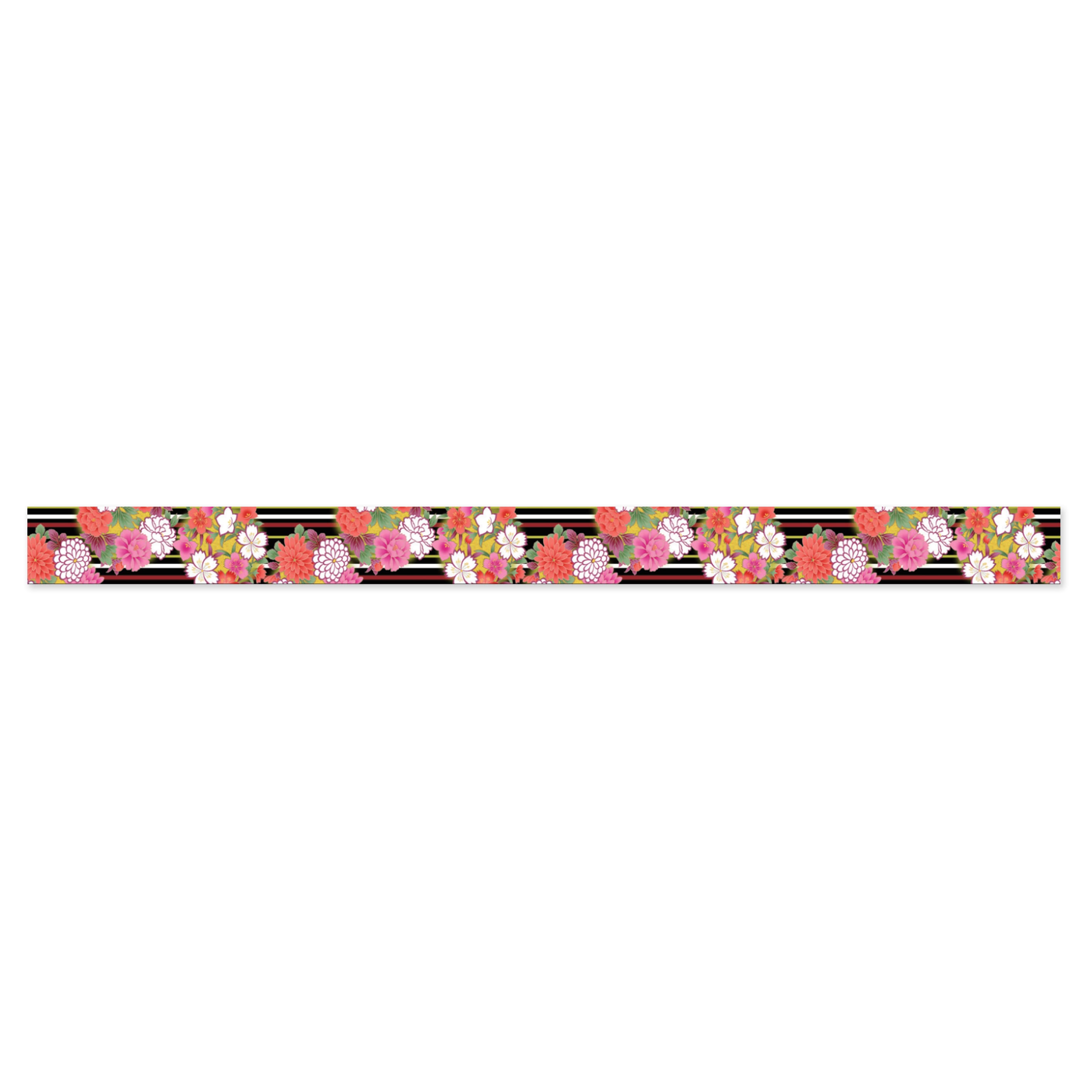 Washi Tape | Yuzen Pattern | Kimono Beauty Series | Hana | Flower Circle | Kamiiso | 2 SIZE OPTIONS AVAILABLE