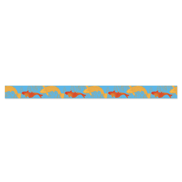 Washi Tape | Yuzen Pattern | Kimono Beauty Series | Yuu | Red and Gold Carp | Kamiiso | 2 SIZE OPTIONS AVAILABLE