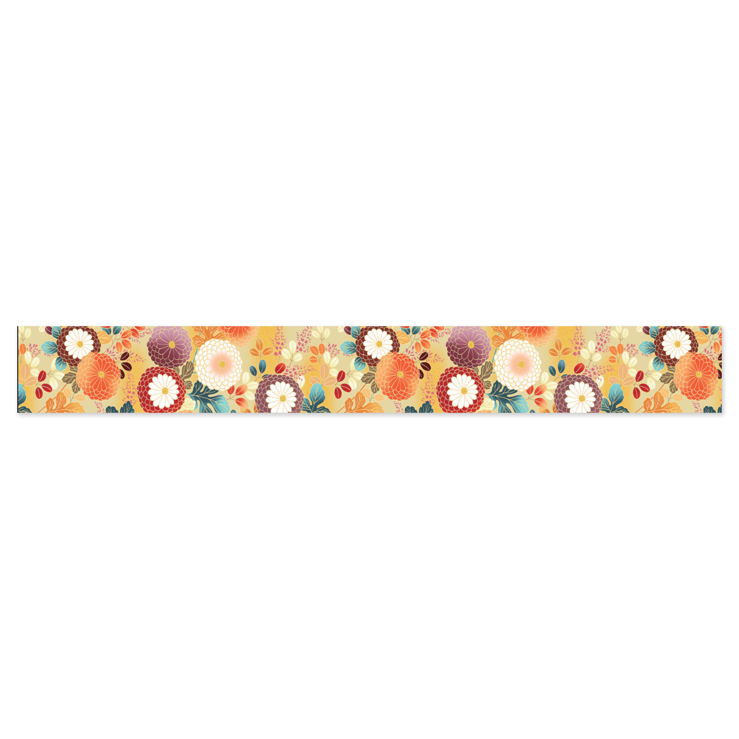 Washi Tape | Yuzen Pattern | Kimono Beauty Series | Hana | Chrysanthemum | Kamiiso | 2 SIZE OPTIONS AVAILABLE