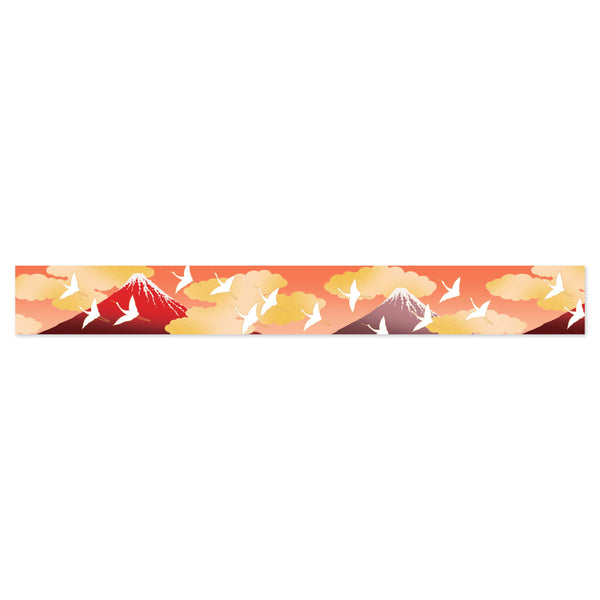Washi Tape | Yuzen Pattern | Kimono Beauty Series | Yuu | Mt Fuji Crane | Kamiiso | 2 SIZE OPTIONS AVAILABLE