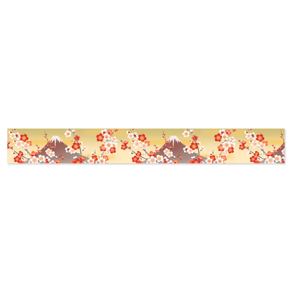 Washi Tape | Yuzen Pattern | Kimono Beauty Series | Yuu | Mt Fuji Plum | Kamiiso | 2 SIZE OPTIONS AVAILABLE