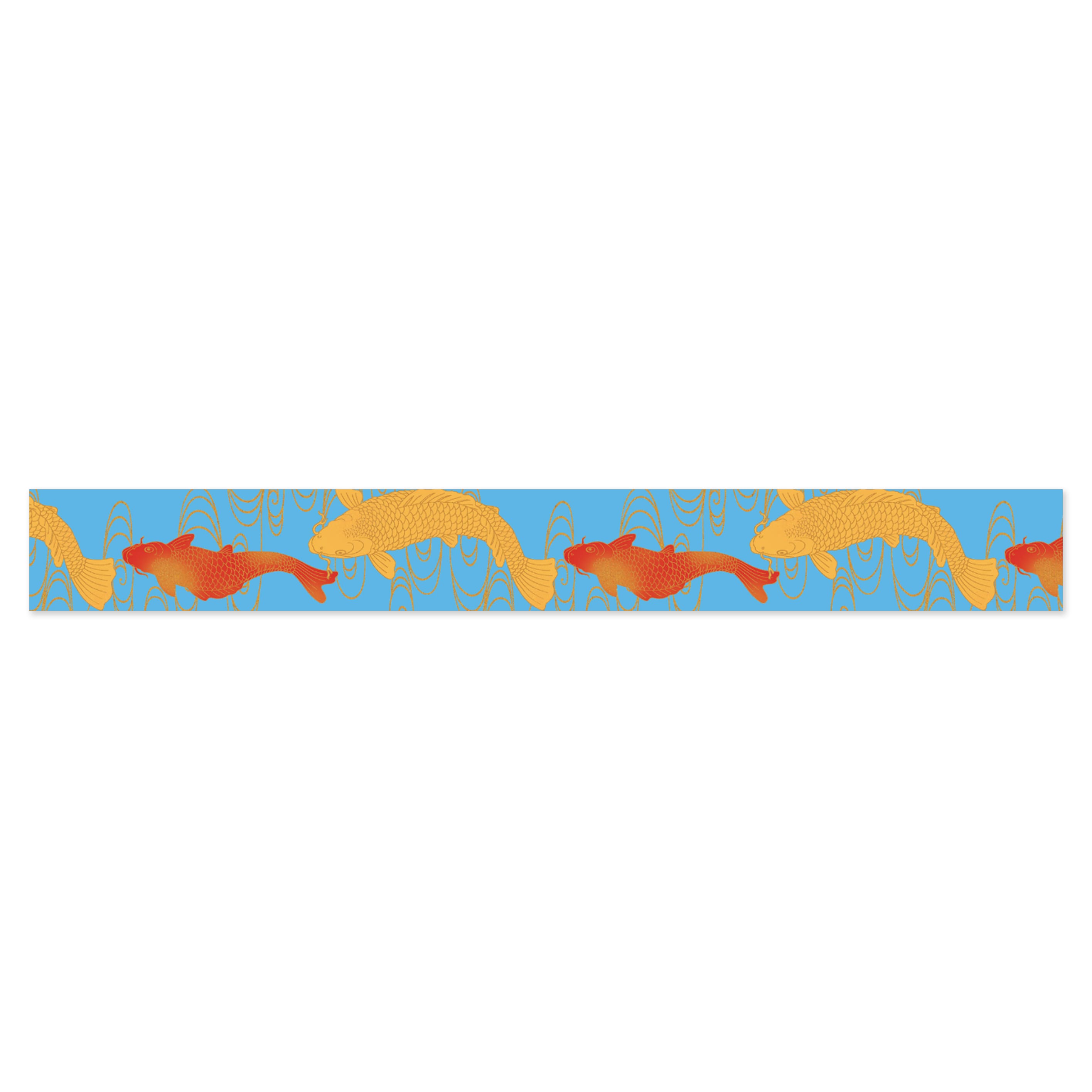 Washi Tape | Yuzen Pattern | Kimono Beauty Series | Yuu | Red and Gold Carp | Kamiiso | 2 SIZE OPTIONS AVAILABLE