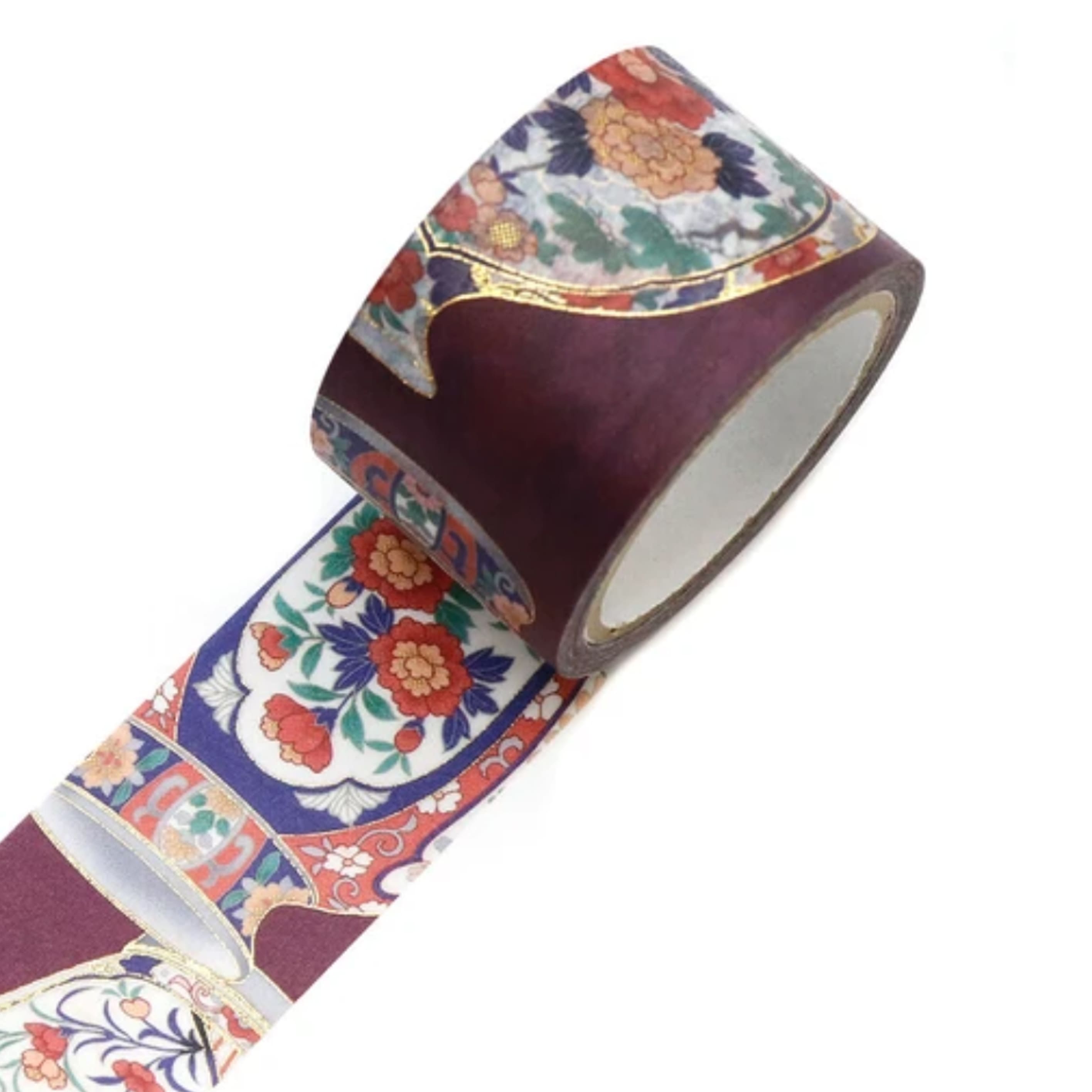 Washi Tape | Yuzen Pattern | Kimono Beauty Series | Hana | Arita Porcelain | Kamiiso | 2 SIZE OPTIONS AVAILABLE