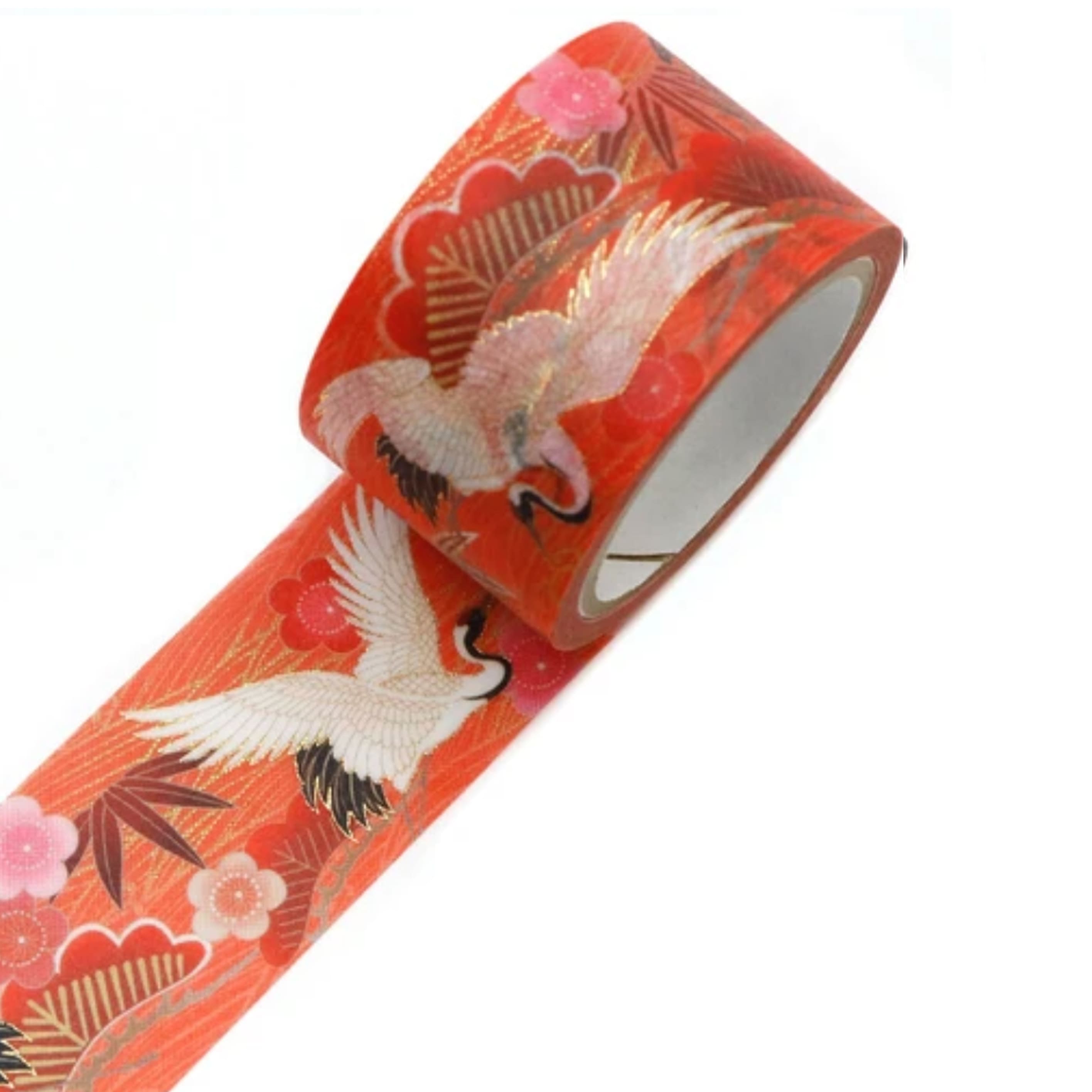 Washi Tape | Yuzen Pattern | Kimono Beauty Series | Hana | Crane | Kamiiso | 2 SIZE OPTIONS AVAILABLE