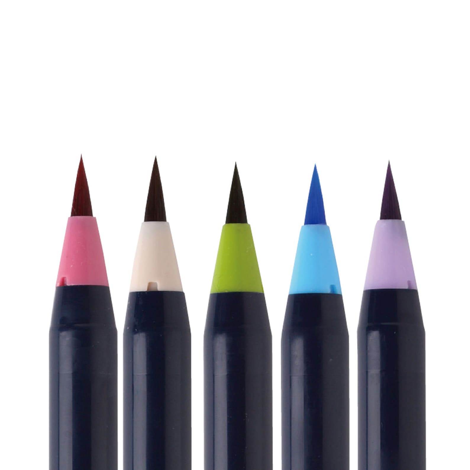 Brush Pen | SAI Colouring Brush Pens | 5 Colour Set | Elegant | Akashiya