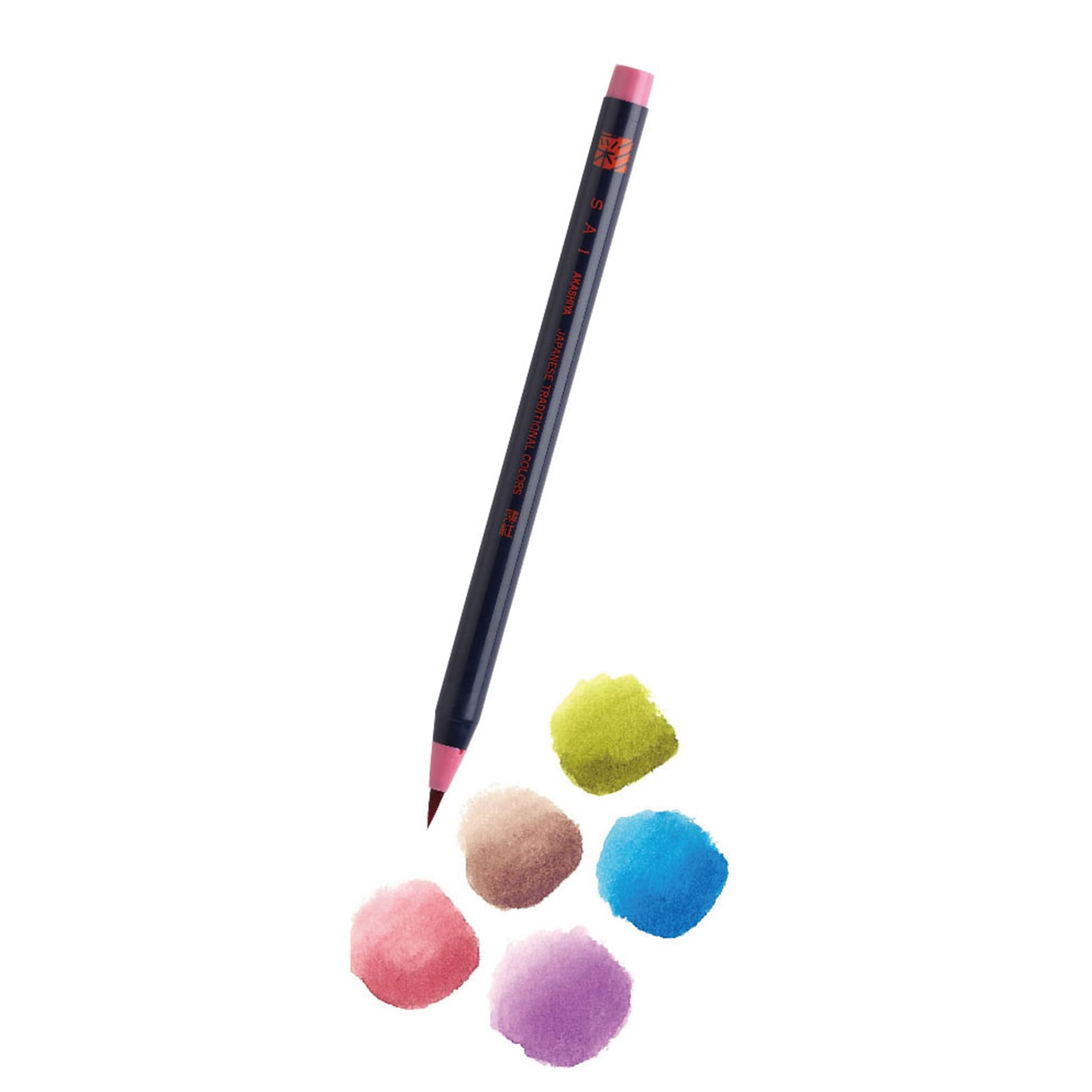 Brush Pen | SAI Colouring Brush Pens | 5 Colour Set | Elegant | Akashiya