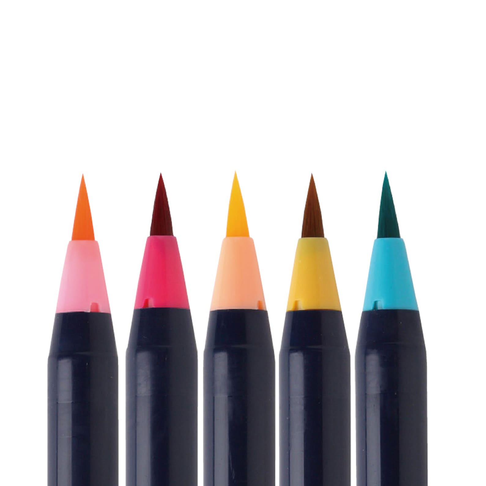 Brush Pen | SAI Colouring Brush Pens | 5 Colour Set | Spring | Akashiya