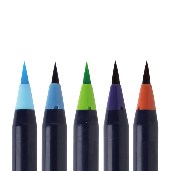 Brush Pen | SAI Colouring Brush Pens | 5 Colour Set | Summer | Akashiya