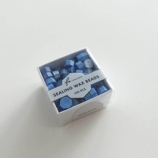 Sealing Wax | Sealing Wax Beads | Blue Frost Azure Marine Blue | Fiona Ariva