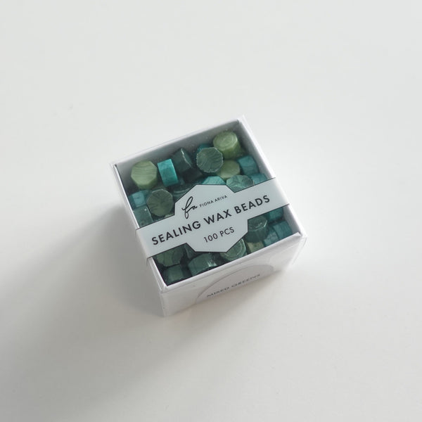 Sealing Wax | Sealing Wax Beads | Green Forest Apple Aqua | Fiona Ariva