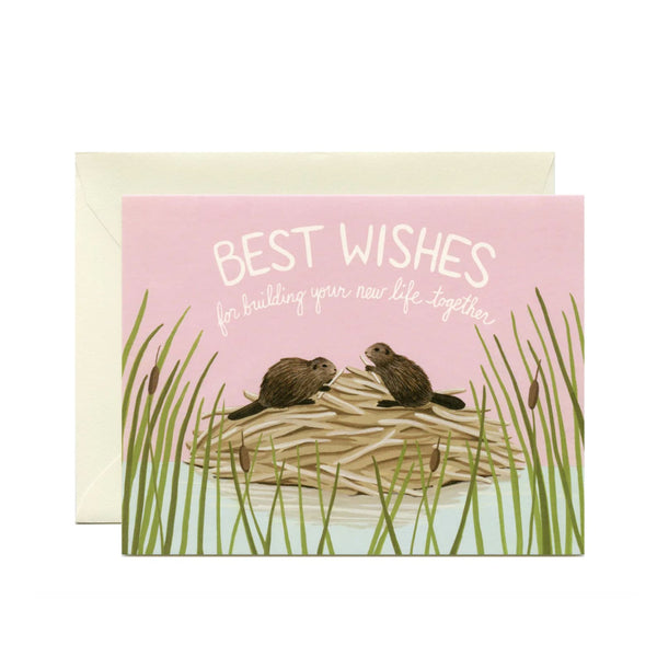 Wedding Card | Best Wishes Beaver | Yeppie Paper