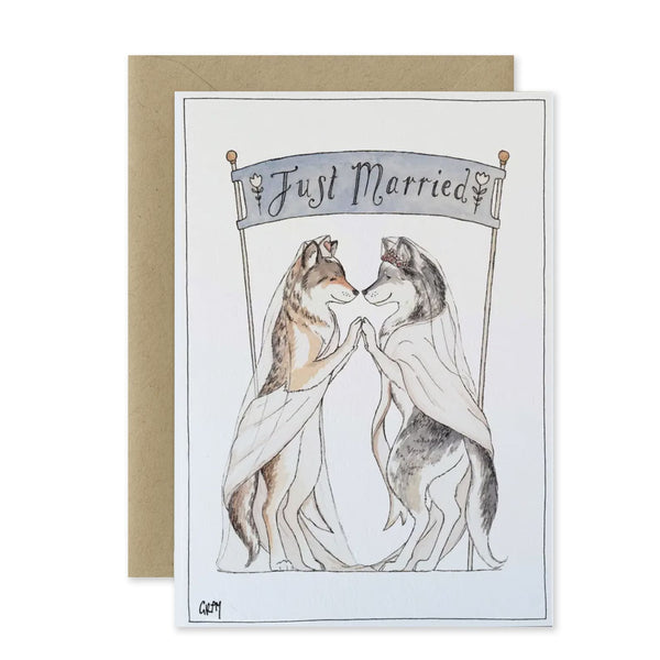 Wedding Card | Wolfie Wedding | Erlenmeyer Art