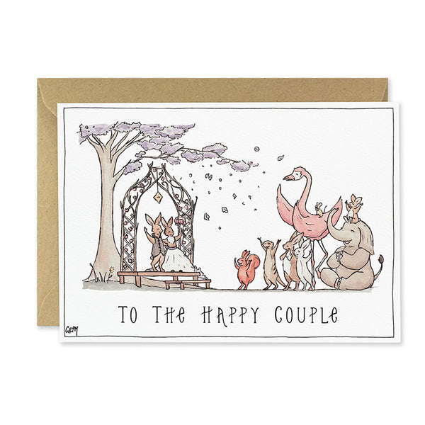 Wedding Card | Married Rabbits | Erlenmeyer Art