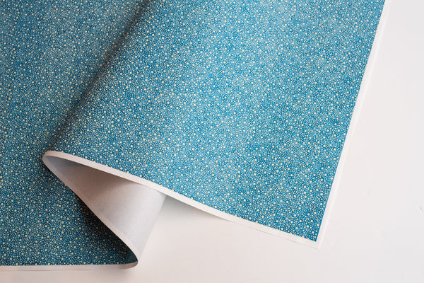 Japanese Paper | Chiyogami | Dots | Cream and Blue | Ch890