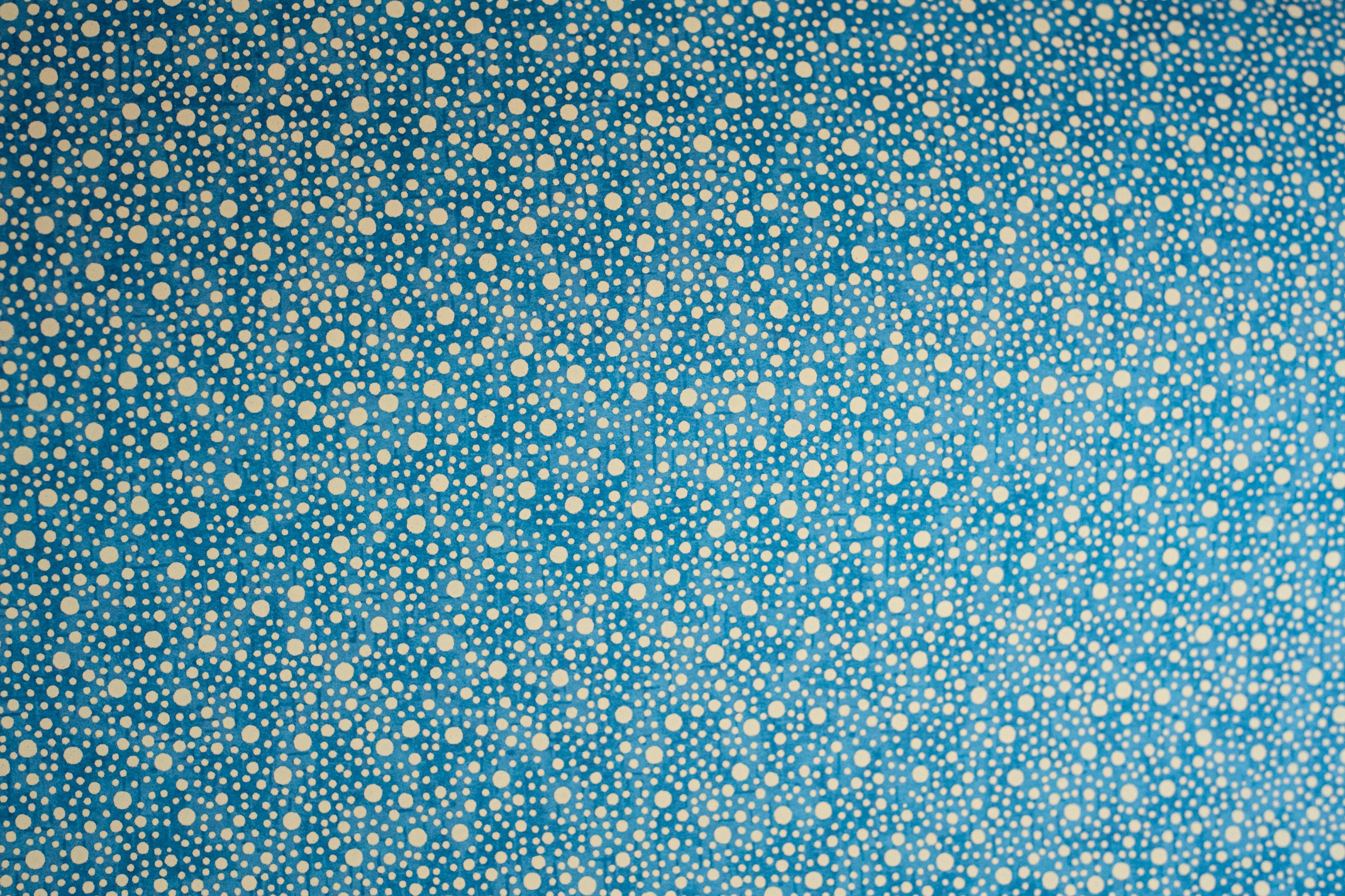 Japanese Paper | Chiyogami | Dots | Cream and Blue | Ch890