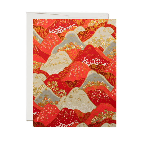 All Occasion Greeting Card | Classic Chiyogami | A6 | Waves and Water Designs | Kami Paper | 3 DESIGNS AVAILABLE