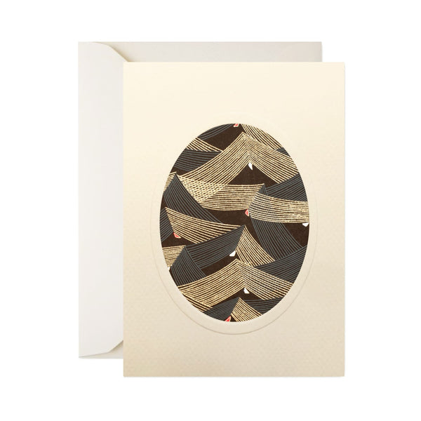 All Occasion Greeting Card | Cut Out | Oval | A6 | Waves and Water Designs | Kami Paper | 3 DESIGNS AVAILABLE