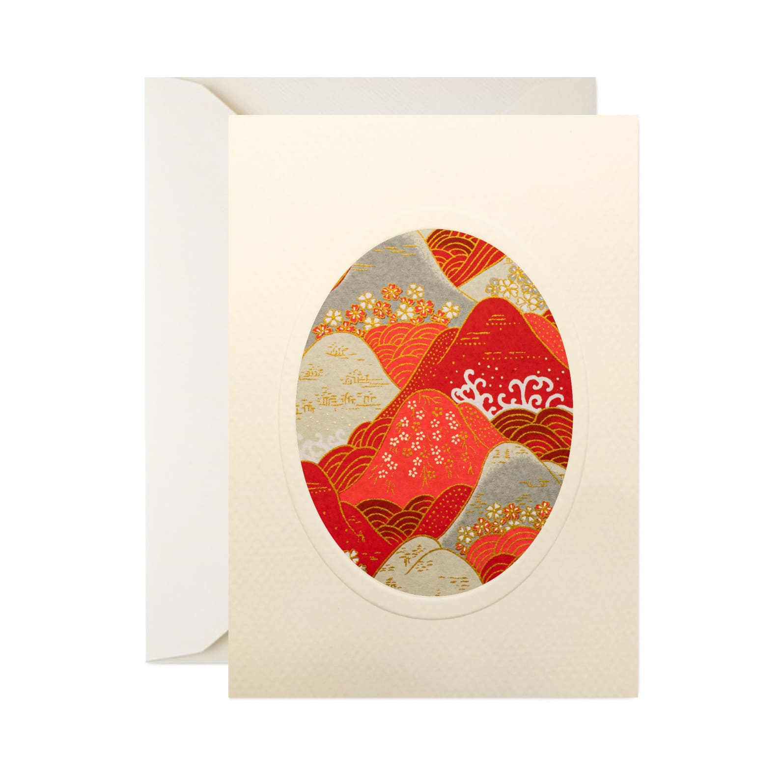 All Occasion Greeting Card | Cut Out | Oval | A6 | Waves and Water Designs | Kami Paper | 3 DESIGNS AVAILABLE