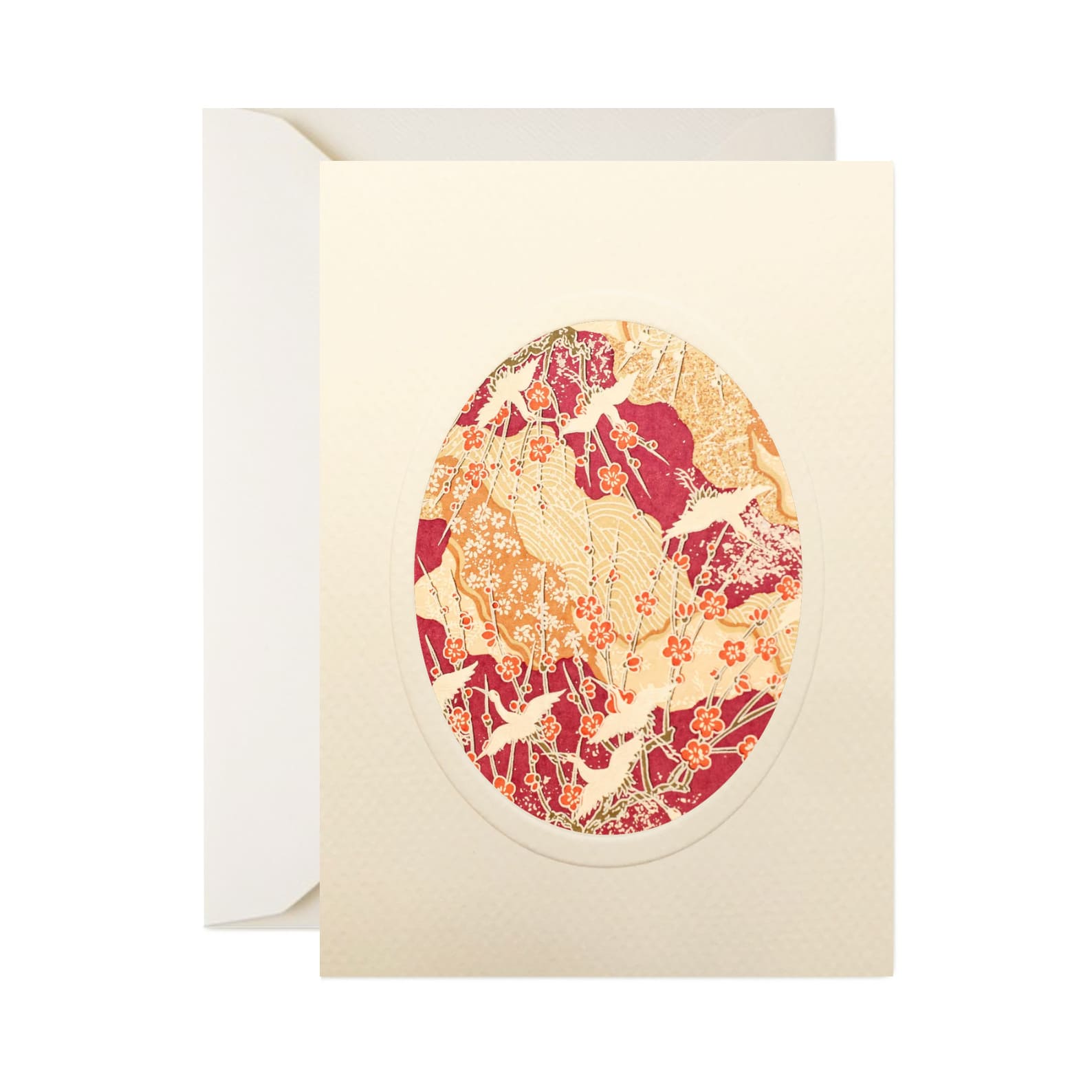 All Occasion Greeting Card | Cut Out | Oval | A6 | Animal Designs | Kami Paper | 5 DESIGNS AVAILABLE