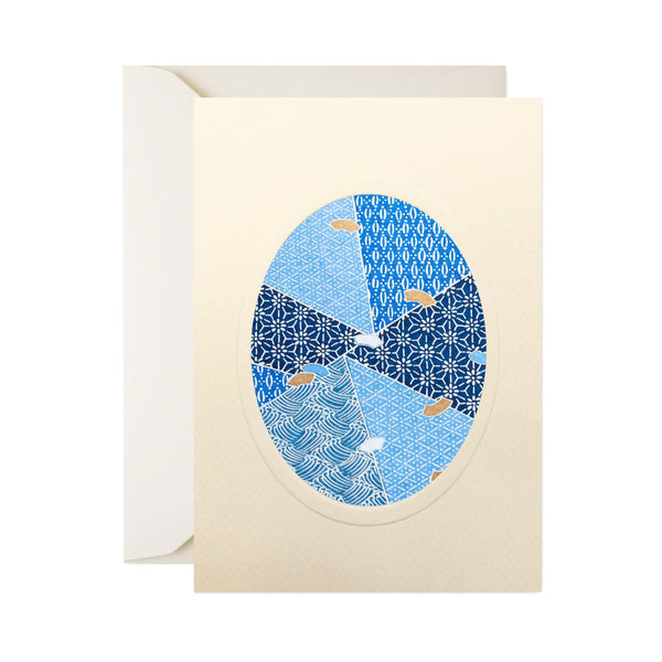 All Occasion Greeting Card | Cut Out | Oval | A6 | Pattern Designs | Kami Paper | 4 DESIGNS AVAILABLE