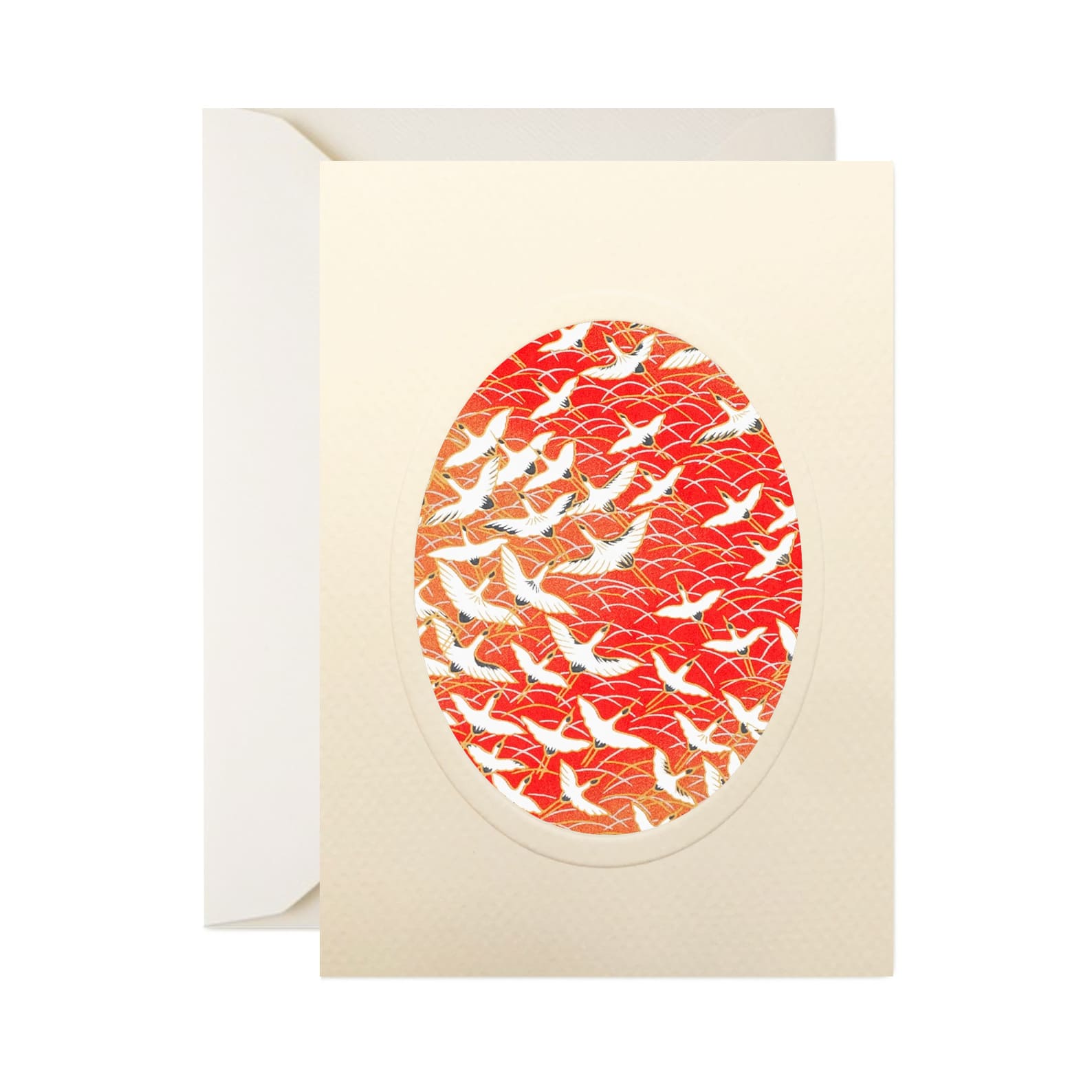 All Occasion Greeting Card | Cut Out | Oval | A6 | Animal Designs | Kami Paper | 5 DESIGNS AVAILABLE