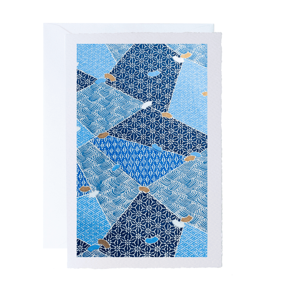 Kami Triangle Pattern All Occasion Greeting Card | Ivory | A5 | Pattern Designs | Kami Paper