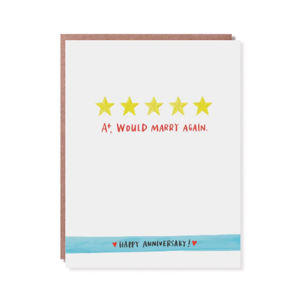 Anniversary Card | Five Star Anniversary | Emily & friends - Kami Paper