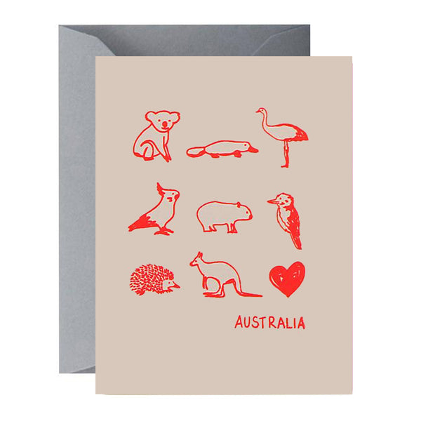 Australiana Card | Australian Animals | Me & Amber - Kami Paper