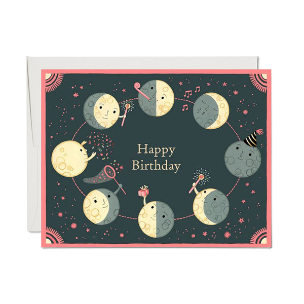 Birthday Card | Moon Phases Birthday | Joojoo Paper - Kami Paper