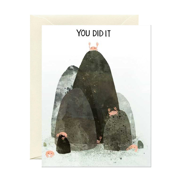 Congratulations Card | You Did It | Crabs | Red Cap - Kami Paper