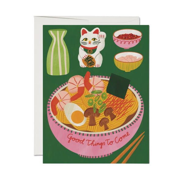 Retirement Card | Ramen Bowl | Red Cap Cards - Kami Paper