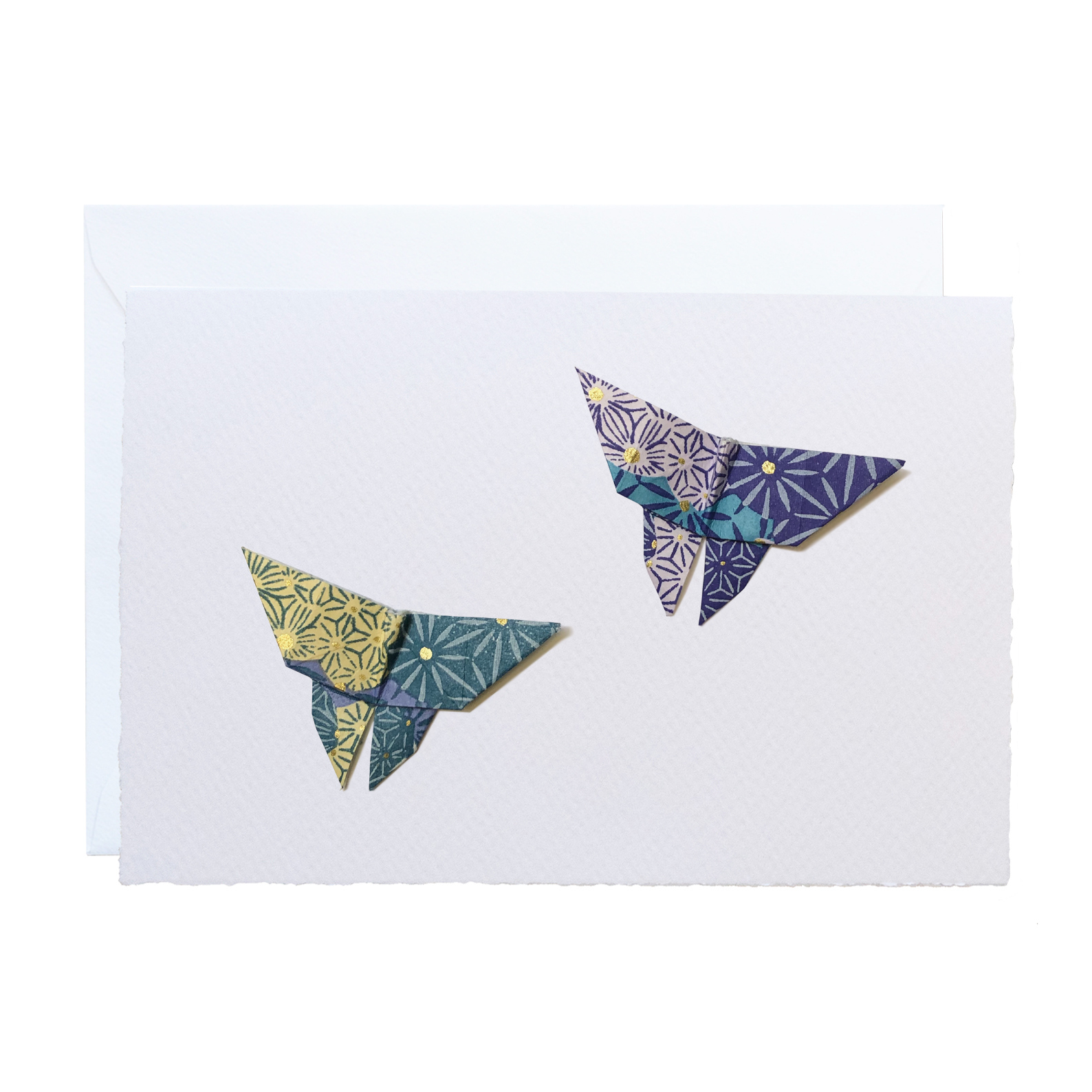 All Occasion Greeting Card | Handmade Origami | Butterflies | Fireflower | Blue | | Kami Paper - Kami Paper
