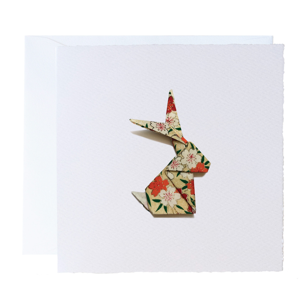 All Occasion Greeting Card | Handmade Origami | Rabbit | Suwai Ume | Kami Paper - Kami Paper