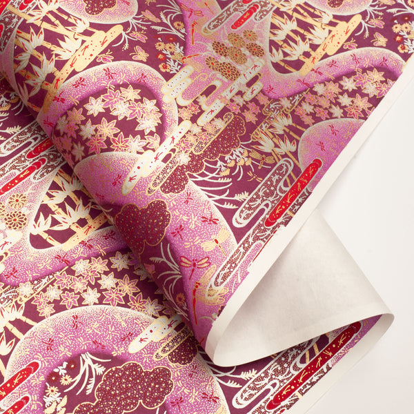 Japanese Paper | Chiyogami | Arashiyama Plum | Ch096 - Kami Paper