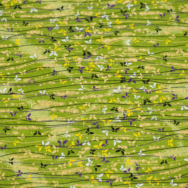 Japanese Paper | Chiyogami | Chisai Cho Cho | Green | Ch316