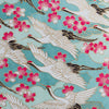 Japanese Paper | Chiyogami | Cranes on Blue With Pink Ume | Ch188 - Kami Paper