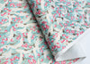 Japanese Paper | Chiyogami | Cranes on Blue With Pink Ume | Ch188 - Kami Paper