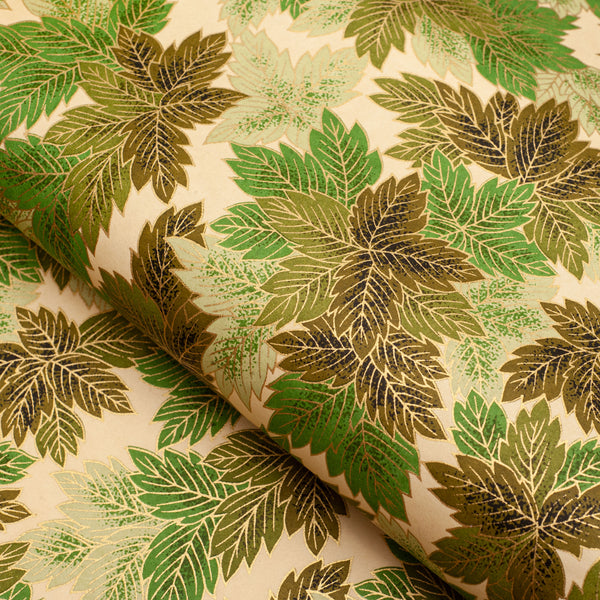 Japanese Paper | Chiyogami | Leaves| Green | Ch871 - Kami Paper