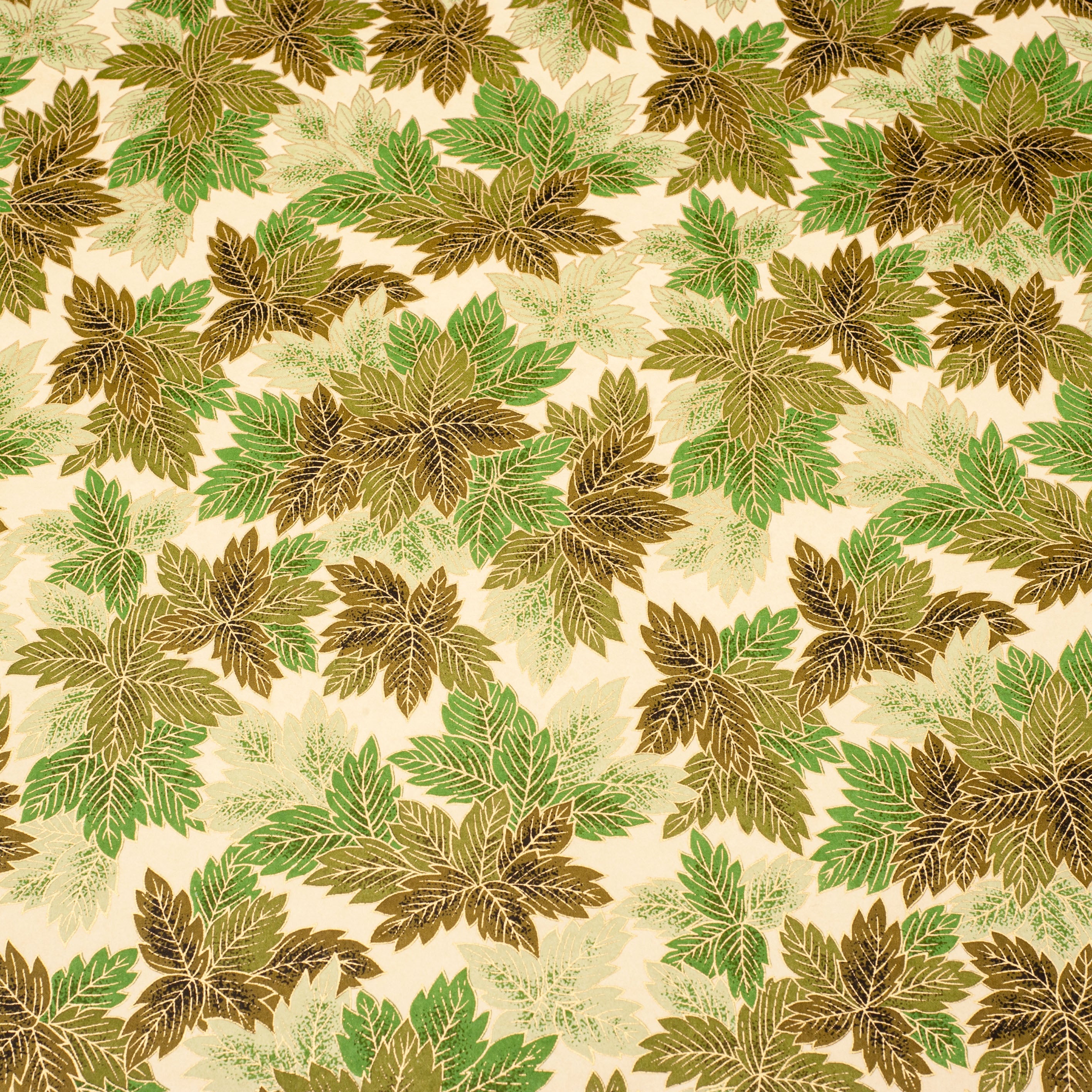 Japanese Paper | Chiyogami | Leaves| Green | Ch871 - Kami Paper