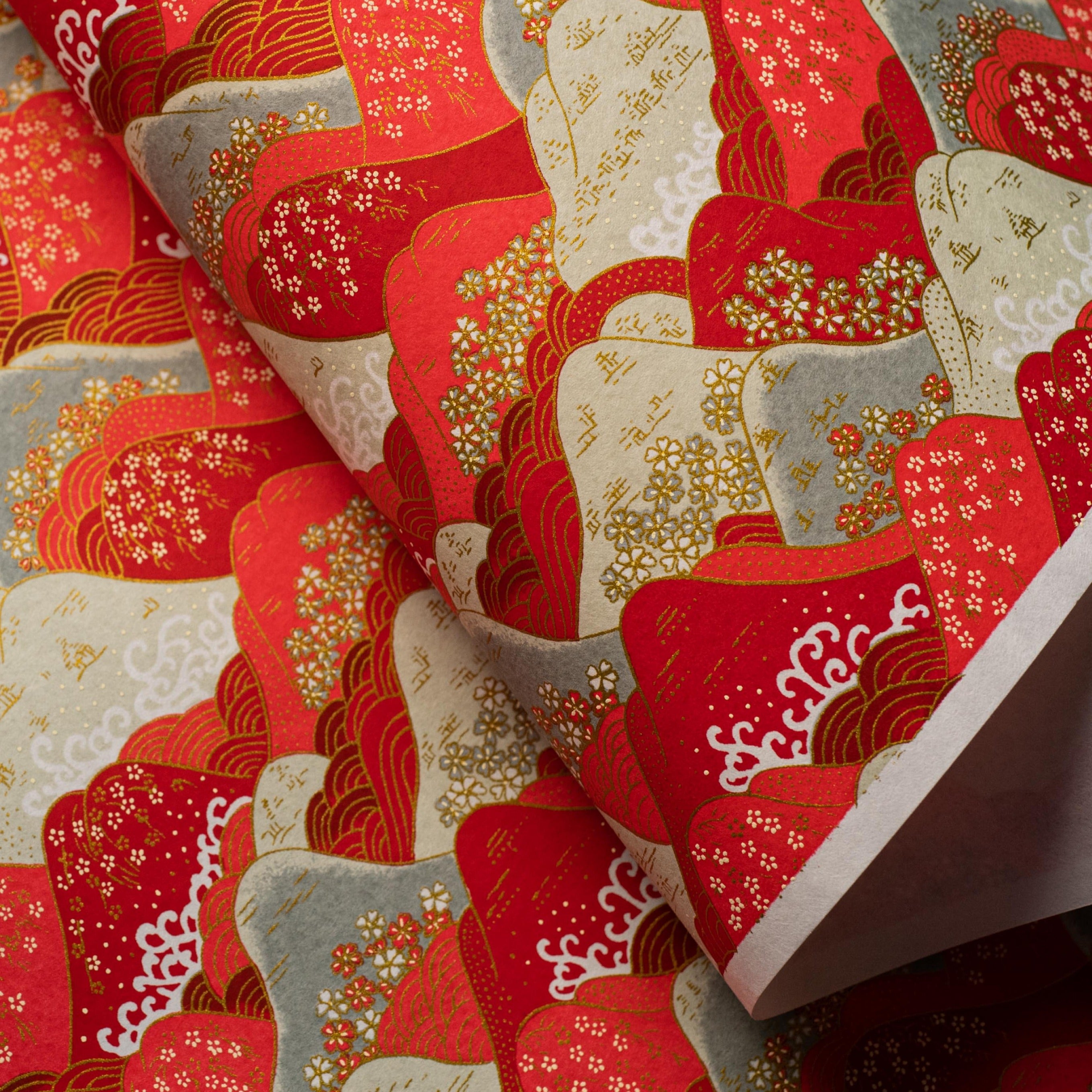 Japanese Paper | Chiyogami | Mountain and Water | Ch439 | 2 COLOUR OPTIONS AVAILABLE - Kami Paper