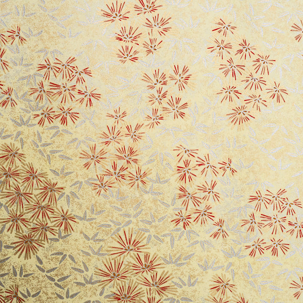 Japanese Paper | Chiyogami | Pine Needles on Yellow | Ch877 - Kami Paper