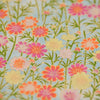 Japanese Paper | Chiyogami | Pink and Orange Daisies on Blue | Ch090 - Kami Paper