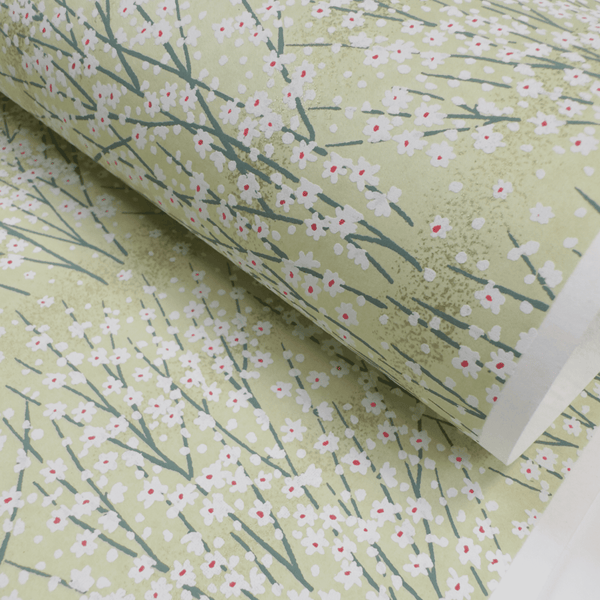 Japanese Paper | Chiyogami | Small White Flower | Ch150 | 2 COLOURS