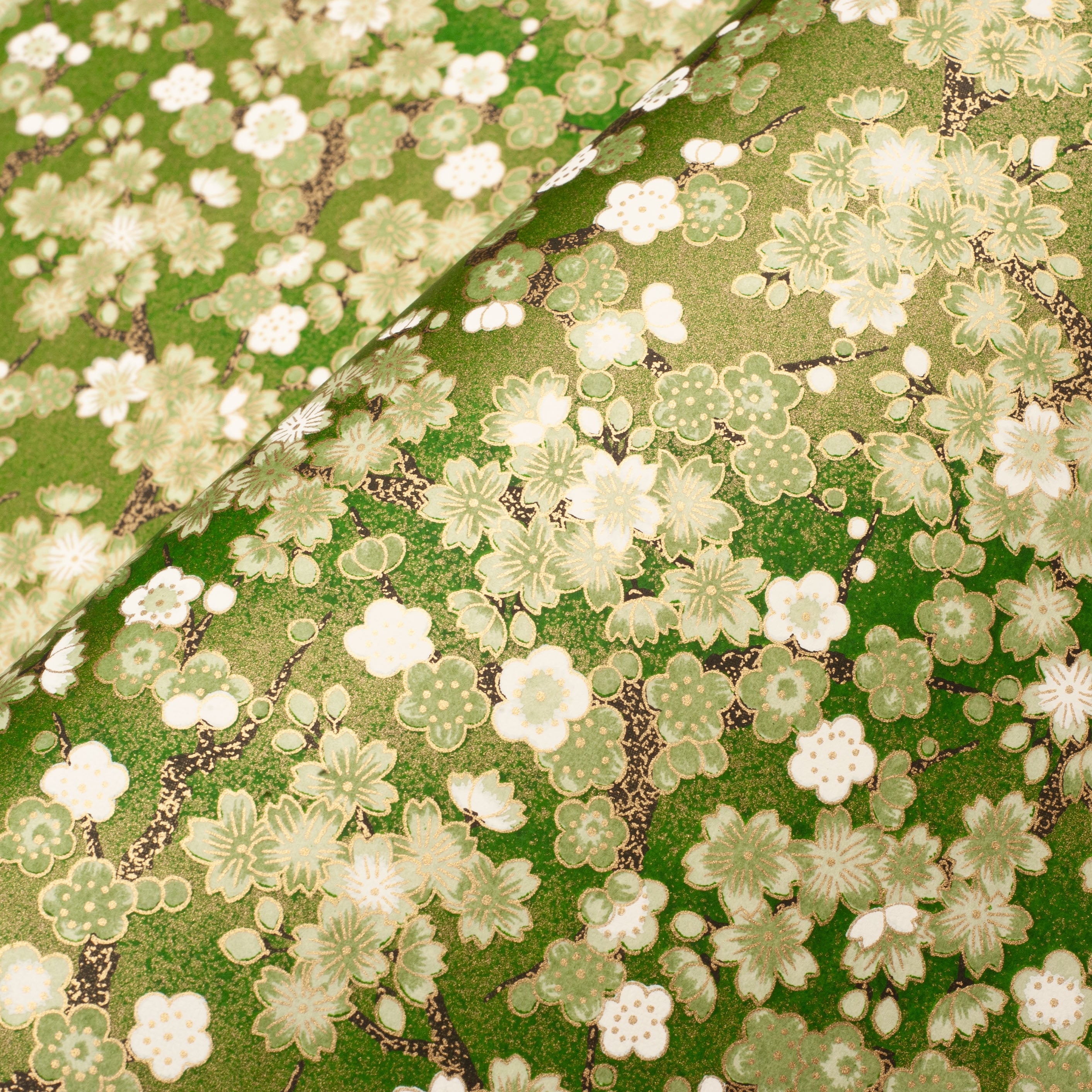 Japanese Paper | Chiyogami | Ume | Dark Green | Ch438 - Kami Paper