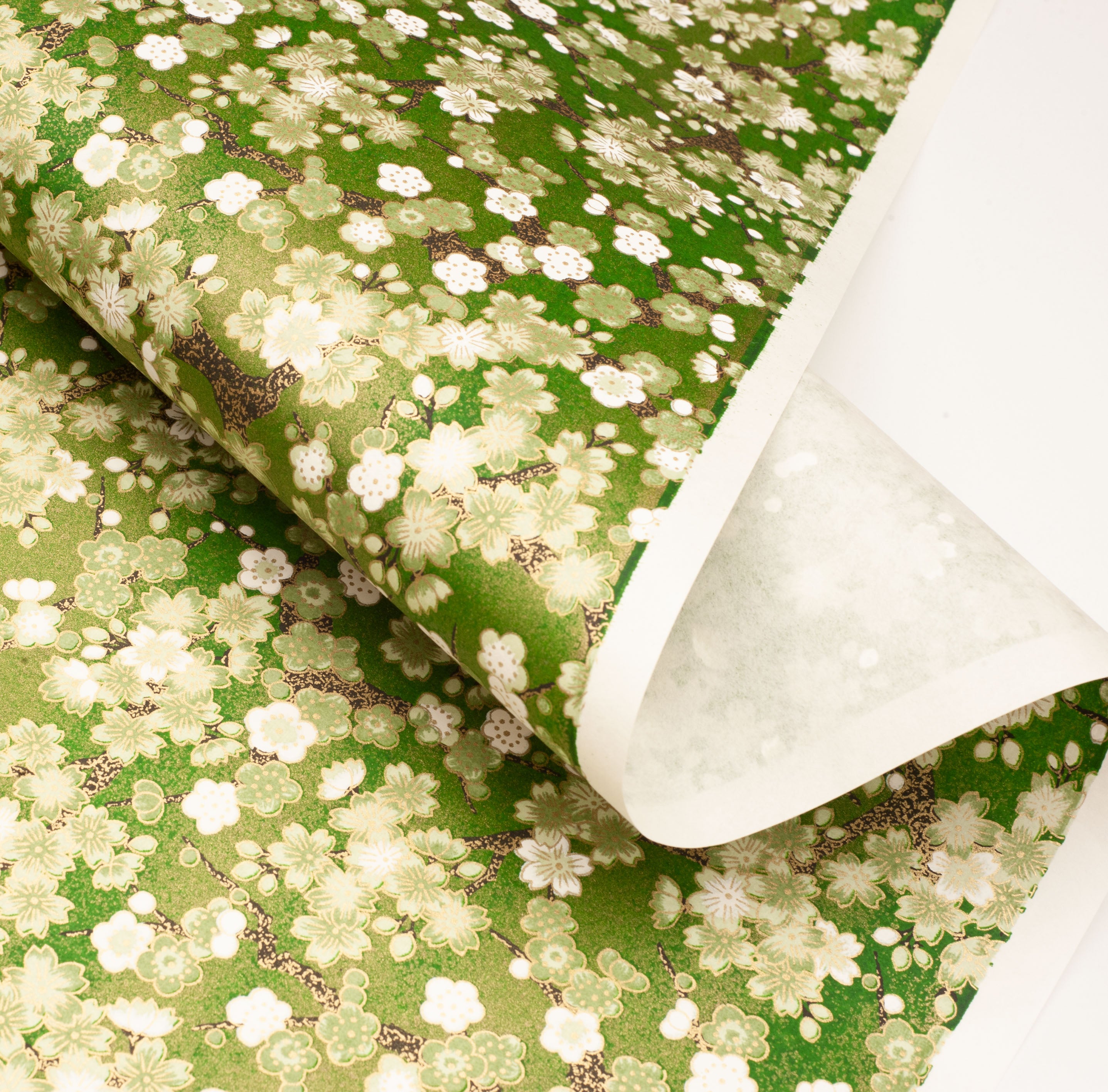 Japanese Paper | Chiyogami | Ume | Dark Green | Ch438 - Kami Paper